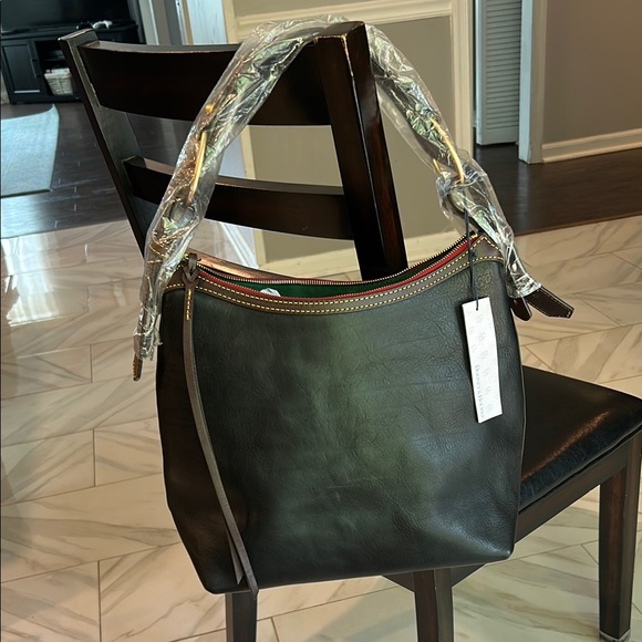 Dooney & Bourke Brown Leather Maya Hobo Bag - Picture 2 of 9